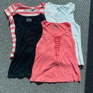 Four CONVERSE Womens Shirts, All Size XS (16" Across) / All Great Condition!